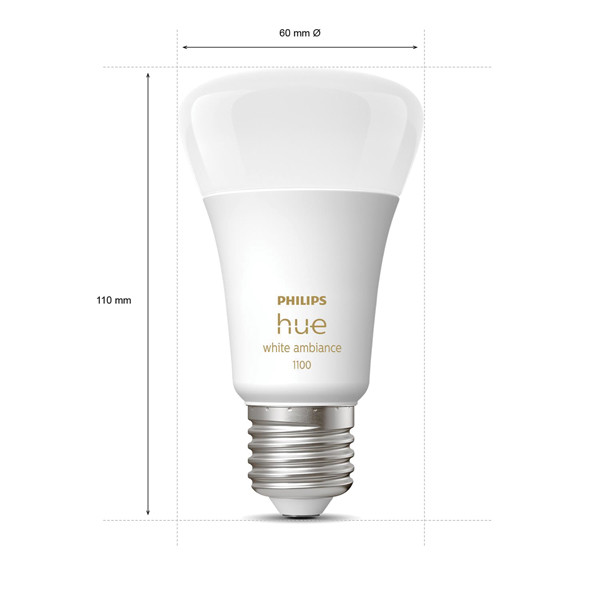 Philips Hue Starter Kit E27 | White Ambiance | 2 lampen, 1 dimmer